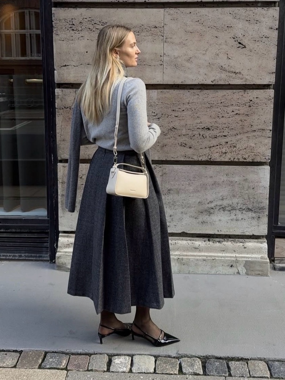 The Horse Mini Clementine Bag Oat Pebbled Leather Crossbody
